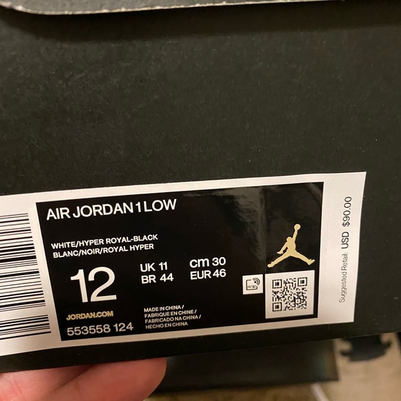 Nike Air Jordan 1 Low Shoes Game  NEW - Picture 2 of 7